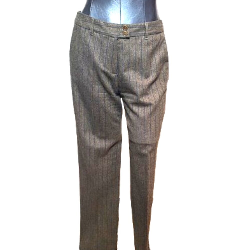 Etro Women’s Wool/Cashmere Pinstripe Trousers – EU 44 – Made in Italy – Like New